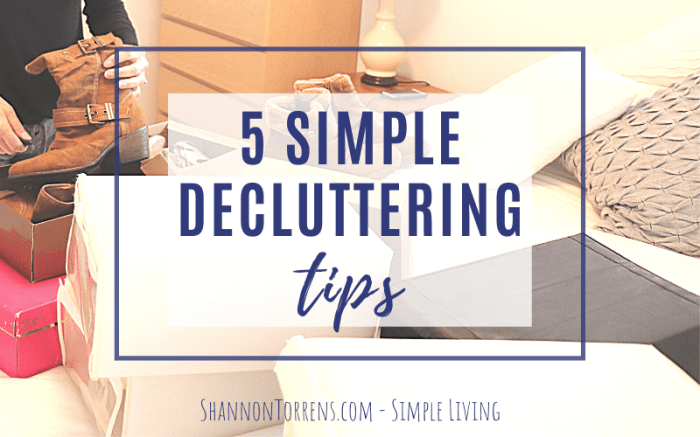 Decluttering Tips