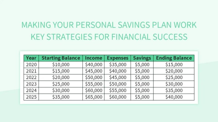 Building a Savings Plan